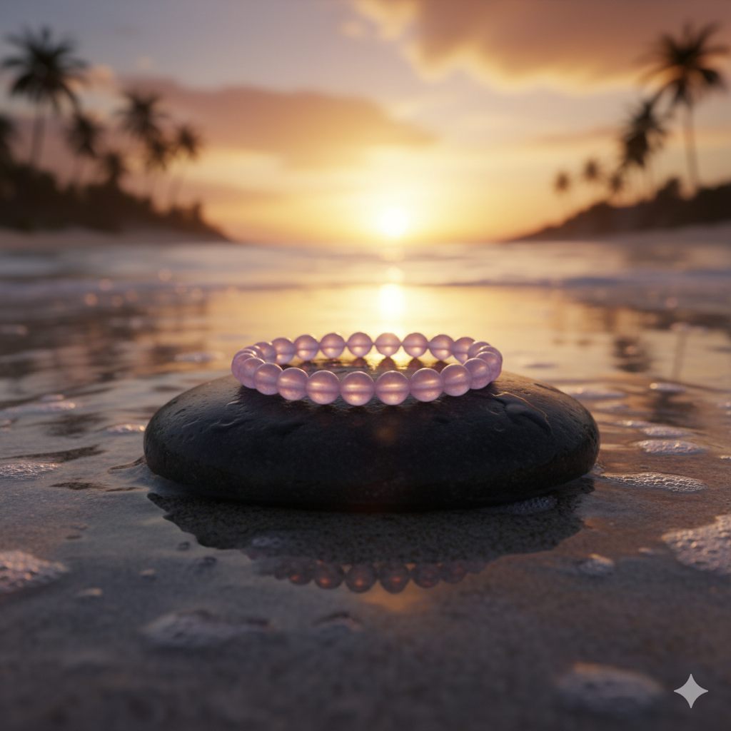 natural rose quartz healing bracelet – pink crystal beaded love & harmony wrist mala natural rose quartz healing bracelet – pink crystal beaded love & harmony wrist mala