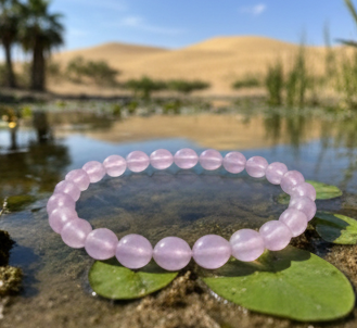 natural rose quartz healing bracelet – pink crystal beaded love & harmony wrist mala natural rose quartz healing bracelet – pink crystal beaded love & harmony wrist mala