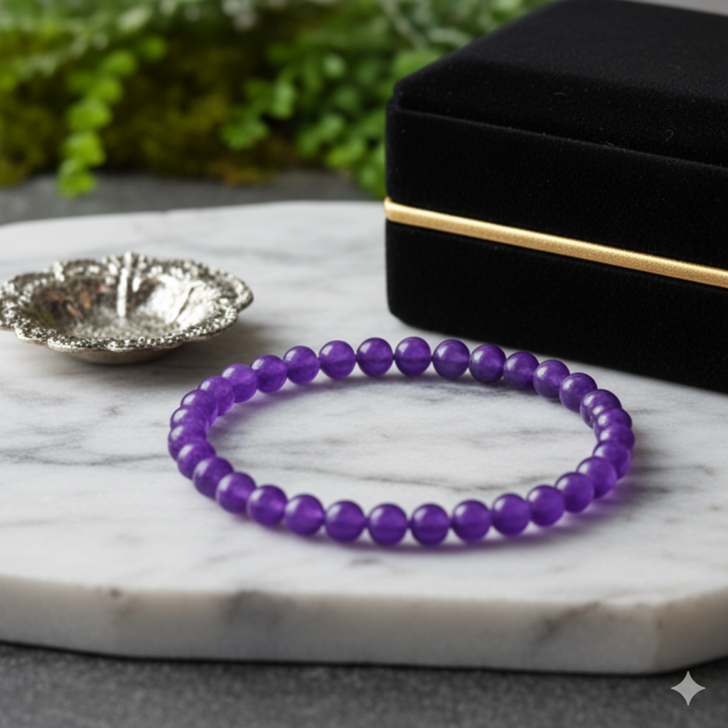 premium amethyst crystal beaded bracelet – spiritual protection & calm energy band premium amethyst crystal beaded bracelet – spiritual protection & calm energy band