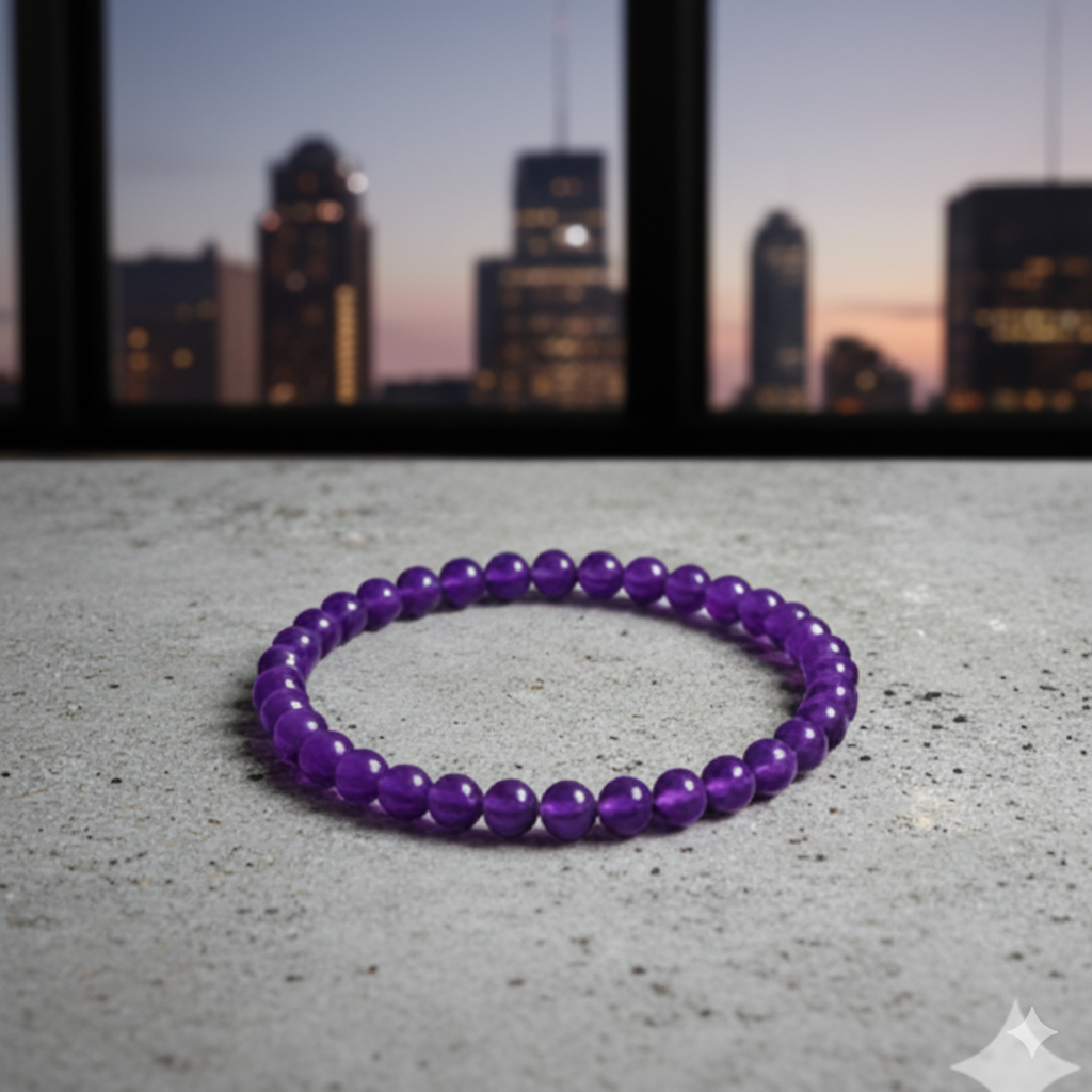 premium amethyst crystal beaded bracelet – spiritual protection & calm energy band premium amethyst crystal beaded bracelet – spiritual protection & calm energy band