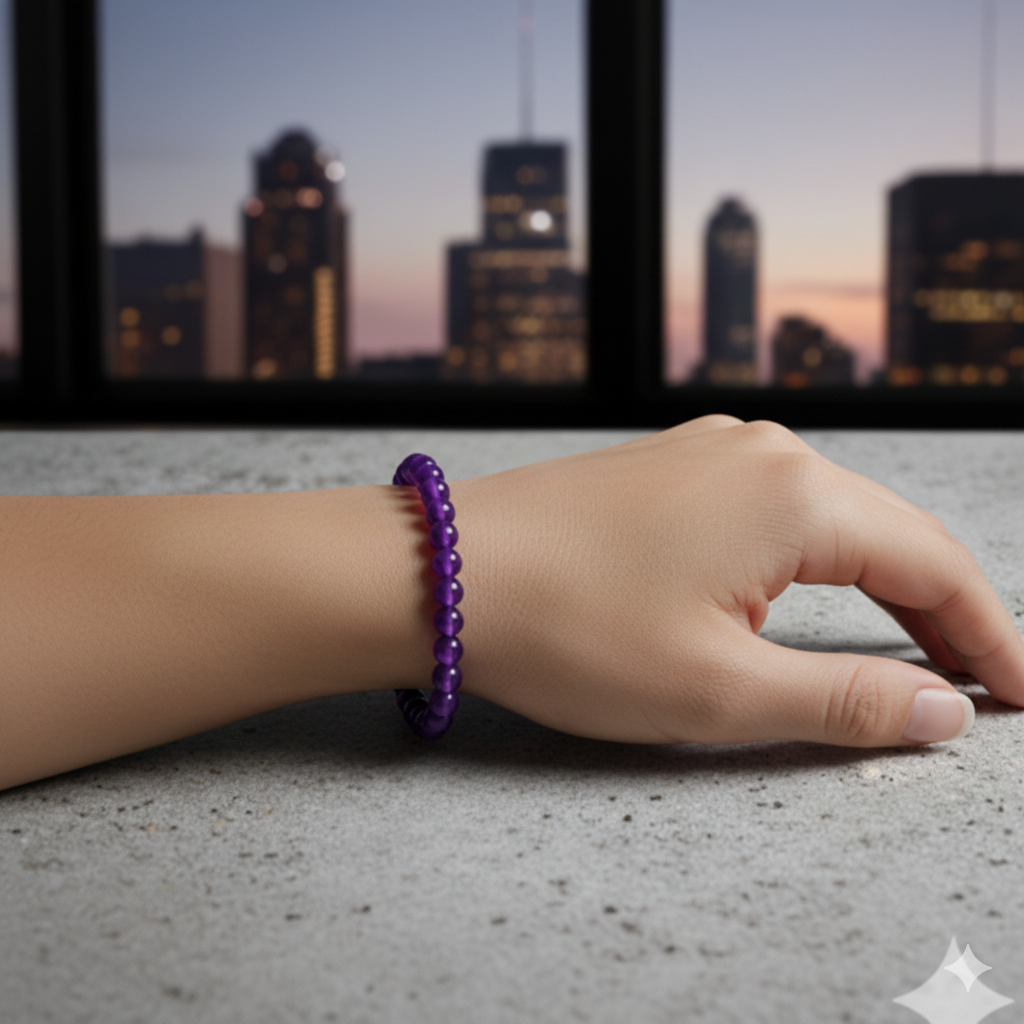 premium amethyst crystal beaded bracelet – spiritual protection & calm energy band premium amethyst crystal beaded bracelet – spiritual protection & calm energy band